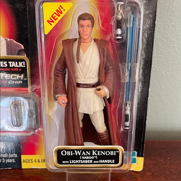 Star Wars Episode I Obi-Wan Kenobi Figure with Lightsaber - Picture 3 of 6